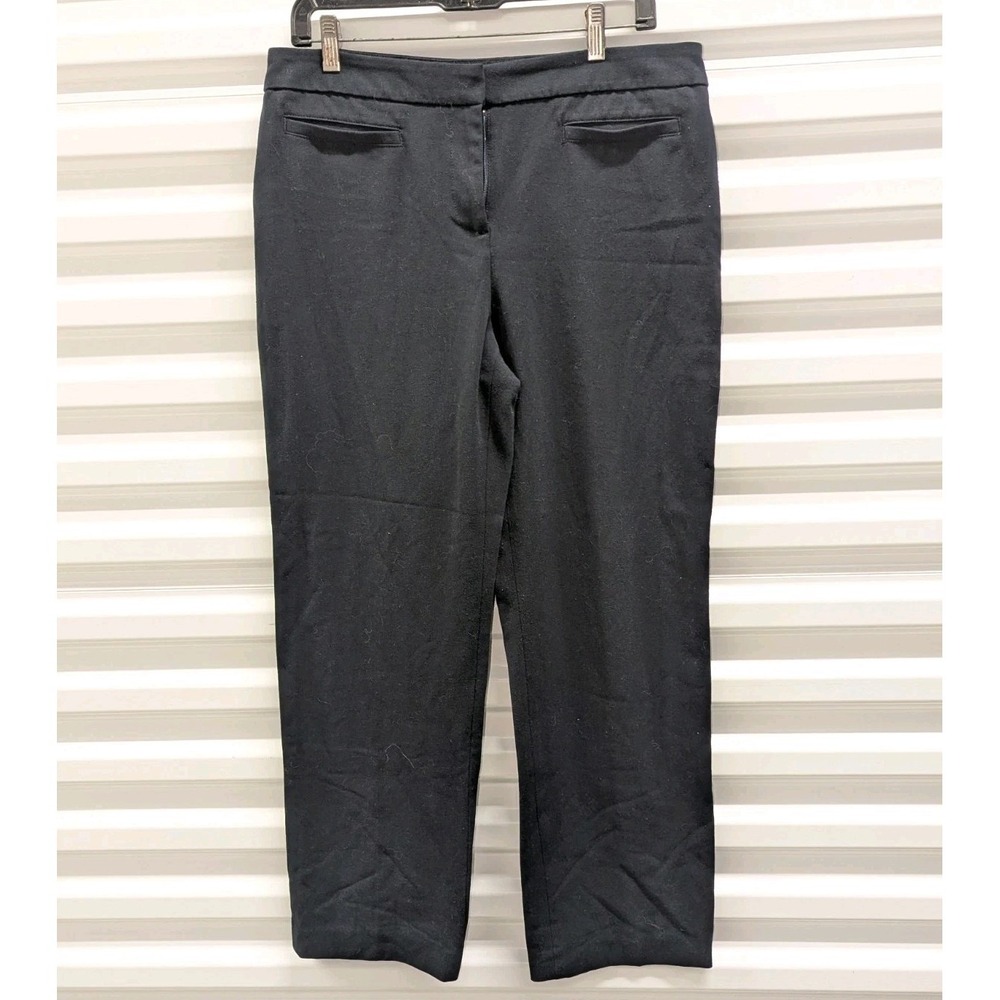 Quiet Luxury Navy Blue Career Pants Officecore Stretch Slacks 12P Anne Klein